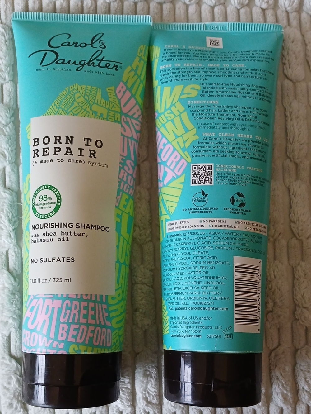 Carol's Daughter Born To Repair Shampoo, Sulfate-Free Hair Care /Curly 2 pk